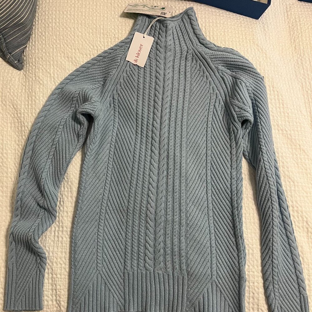 Krimson Klover Women's Light Blue Deer Valley Ski Sweater